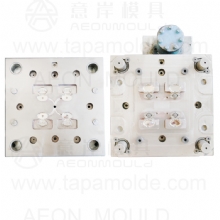 4  cavities  oval  flip top cap mould