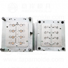2067 8 cavities cold runner flip top cap mould